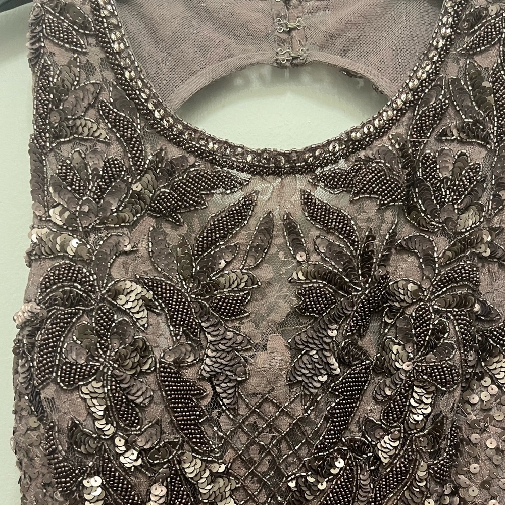 Elegant evening gown 63 inches long open back